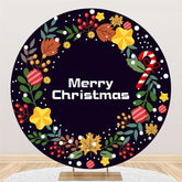 Lofaris Custom Circle Chrismas Garland Backdrop For Decoration